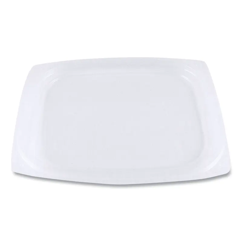 PLA Rectangular Deli Container Lids, 4.8 x 5.9 x 0.3, Clear, Plastic, 900/Carton