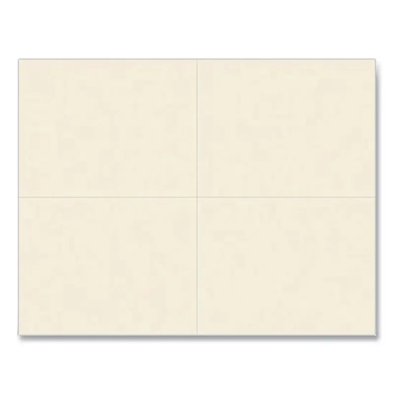 Printable Postcards, Inkjet/Laser, 38 lb, 5.5 x 4.25, Ivory, 200 Cards, 4 Cards/Sheet, 50 Sheets/Pack