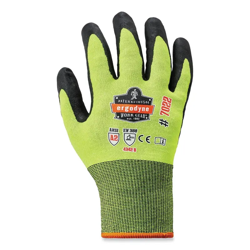 ProFlex 7022-CASE ANSI A2 Coated CR Gloves DSX, Lime, X-Large, 144 Pairs/Carton