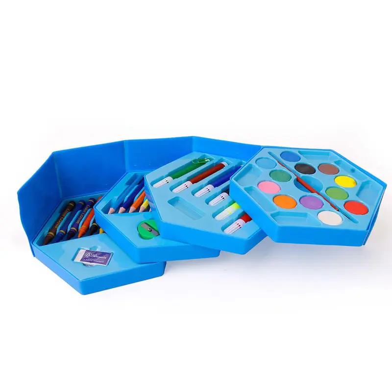 (Net) 46 Pcs Coloring Kit Art SetBlue