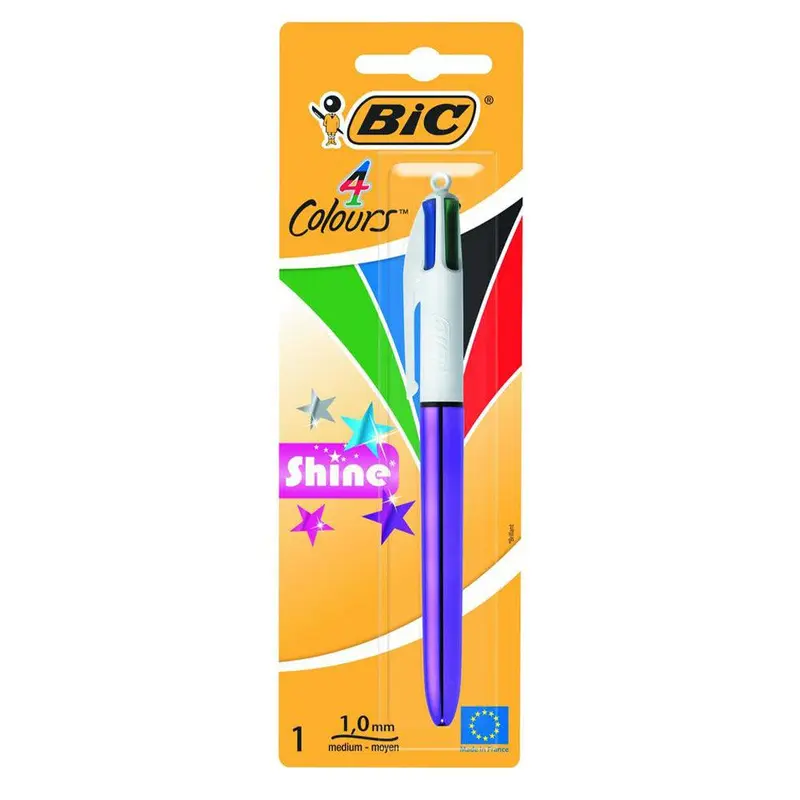 (NET) BIC 4 Colors Shine Ballpoint Pen
