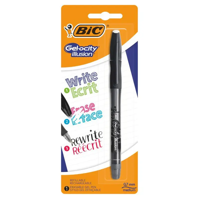 (NET) BIC Gel-ocity Illusion Erasable Pen Black