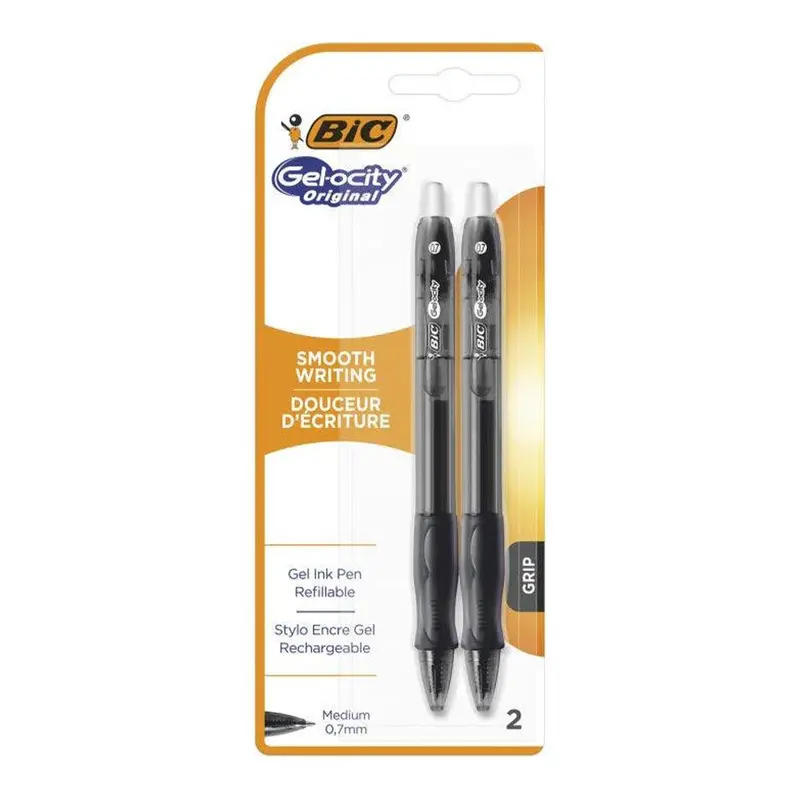 (NET) BIC Gel-ocity Original Pen Black 2 pcs