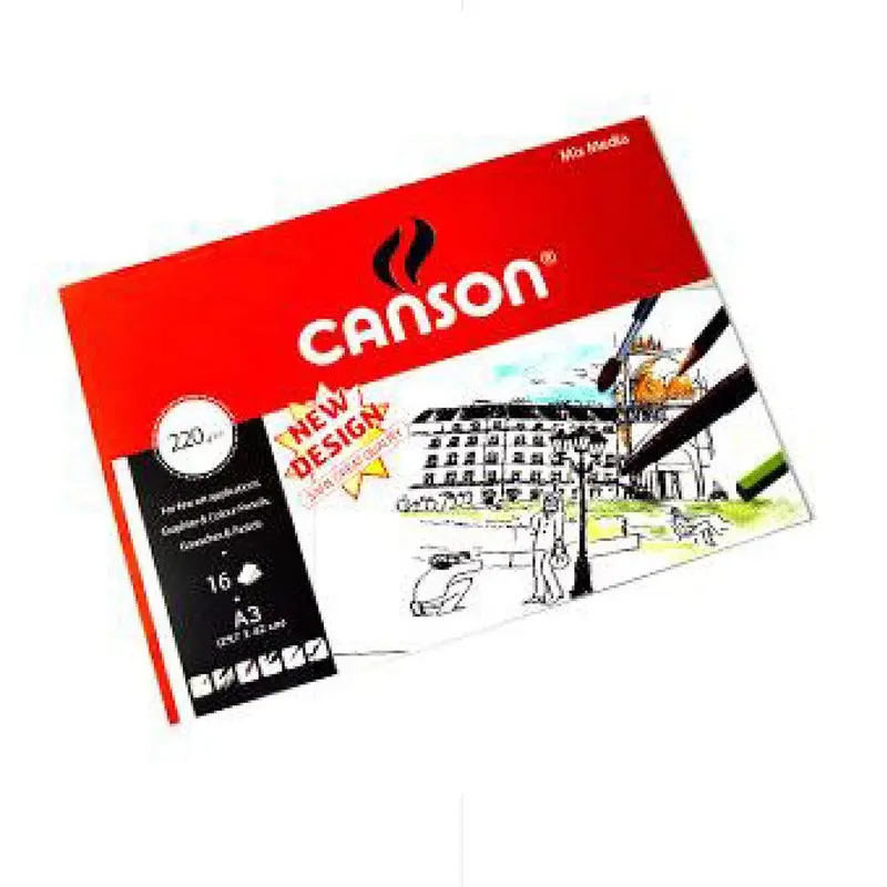 (NET) Canson Drawing Pad 220g / A3 -16 Sheets
