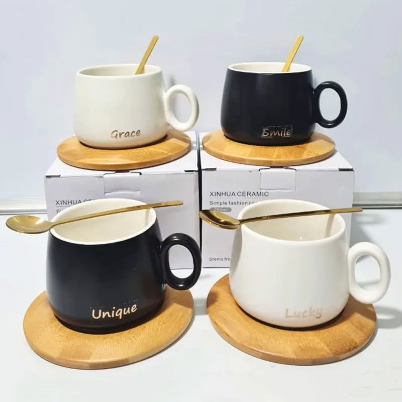(Net) Ceramic Cup with QuotesWhite
