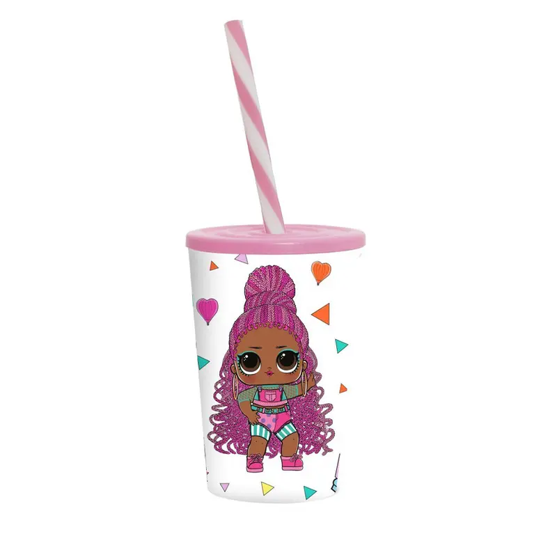 (Net) Herevin Licensed PP Tumbler with Straw - LOL - Splatters