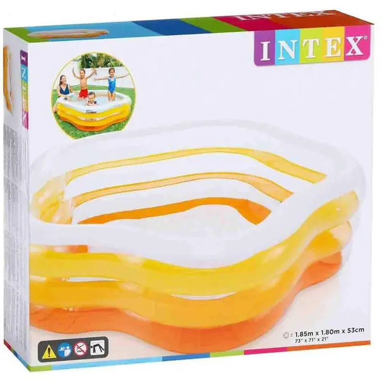(NET) Intex Beach Wave Summer Color Swimming Pool / 56495NP