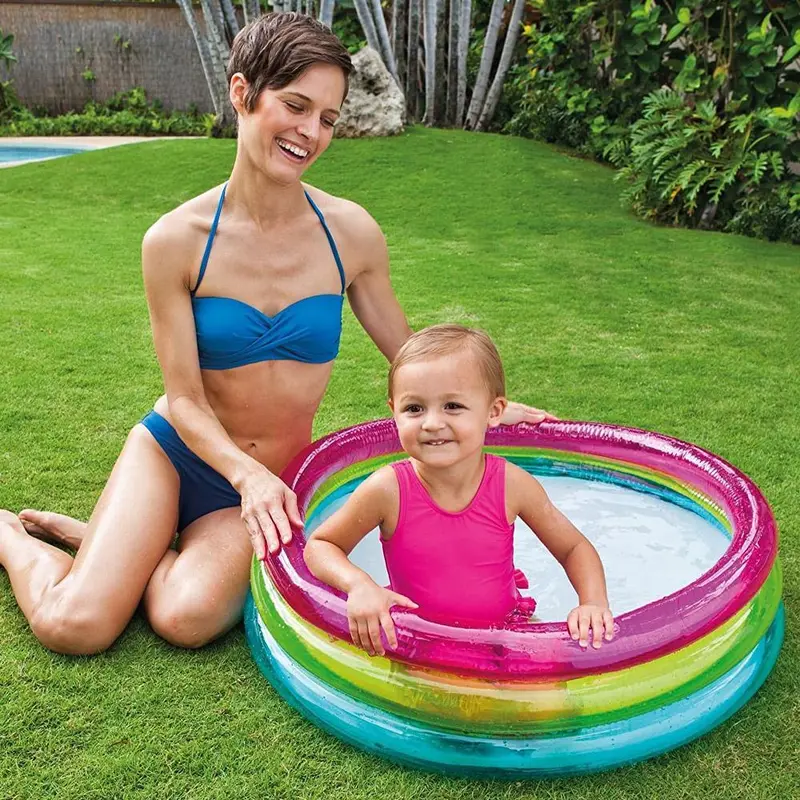 (NET) Intex  Rainbow Inflatable Baby Pool 57104NP