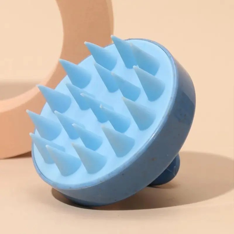 (NET) Silicone Massage Shampoo Comb Hair Cleaning CombBlack