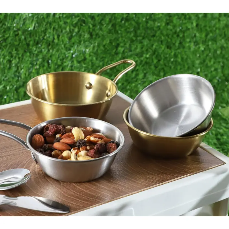 (net) Stainless steel bowl shirt bowl camping outdoor portable bowl 12 cm