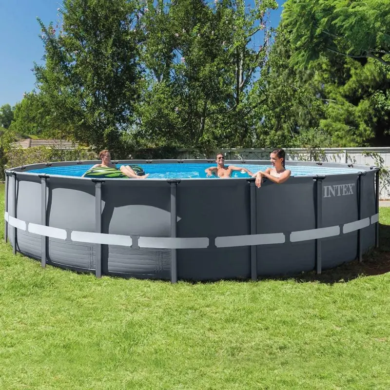 (NET)Intex Frame Pool Graphite 4.78 x 1.24 m