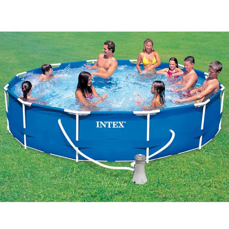 (NET)Intex Metal Frame Swimming Pool With Filter pump 305 x 76 cm