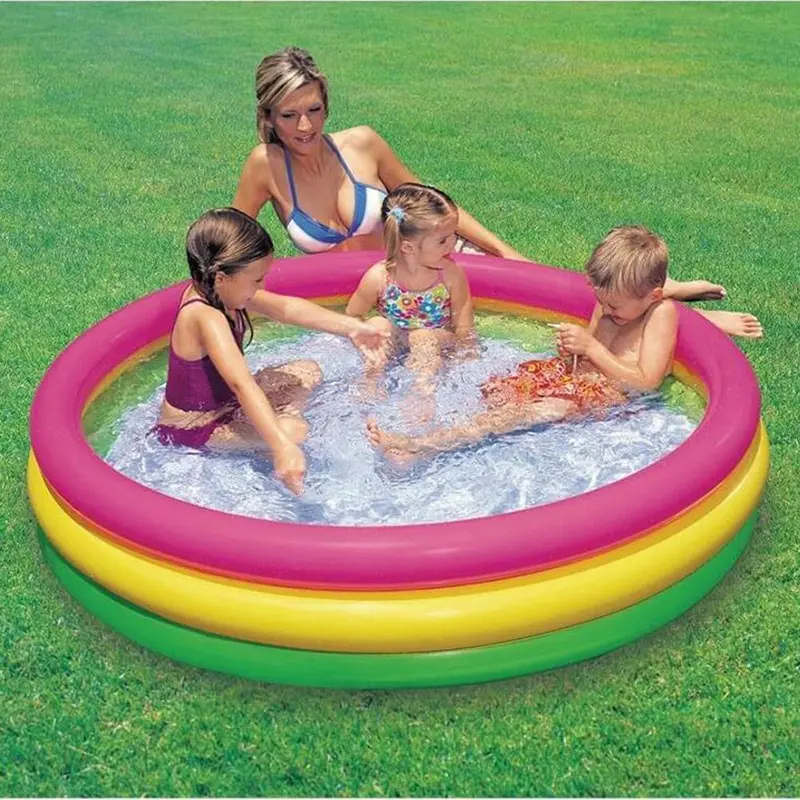 (NET)Intex Sunset Glow Baby Pool, Multi Color 114*25cm