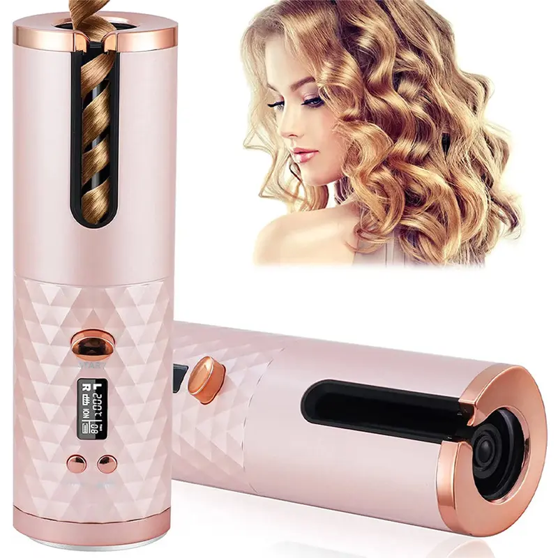 **(NET)**Cordless Automatic Hair Curler iron wireless Curling  for Curls Waves (Net)  / 22FK226White
