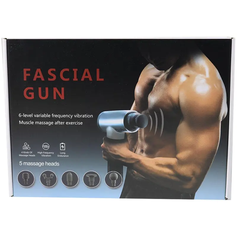 **(NET)** Fascial Gun Vibration Massage Device ( 5 Massage heads) / MA-8817Silver