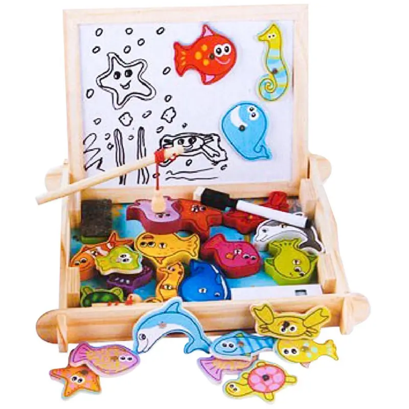 2 In 1 White Board With Fishing Puzzle