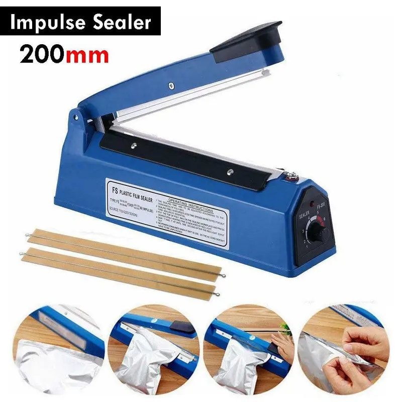 200mm Universal Impulse Plastic Bag Sealer Sealing Machine