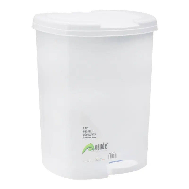 Asude Pedalled Dustbin MediumWhite