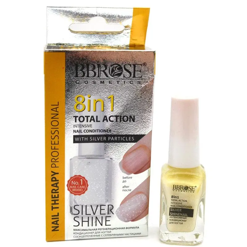 BBROSE Nail Therapy Silver Particles 8 in 1