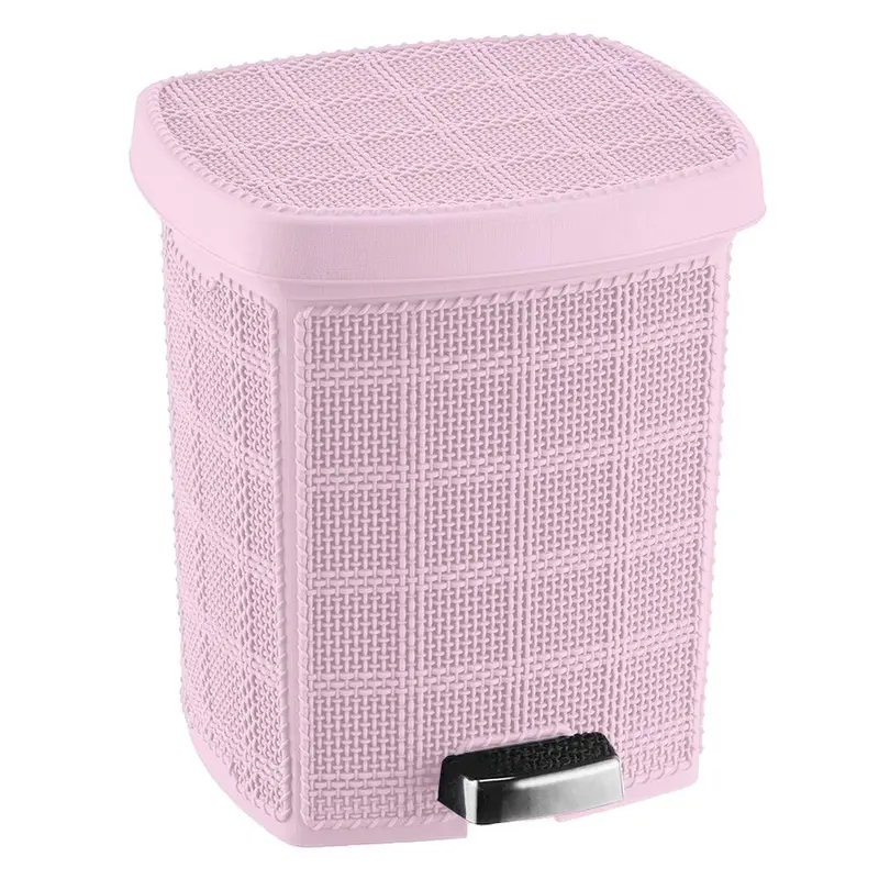 Beehome Jute Dustbin with Pedal 6LPink