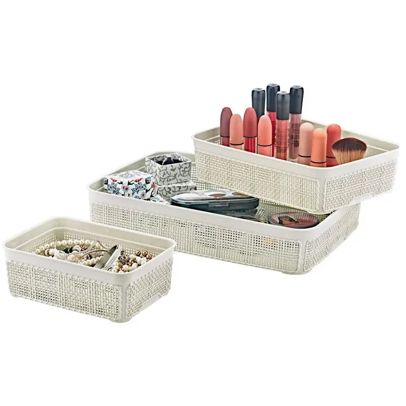 Beehome Jute Multipurpose Basket Set (3 Pcs)Beige