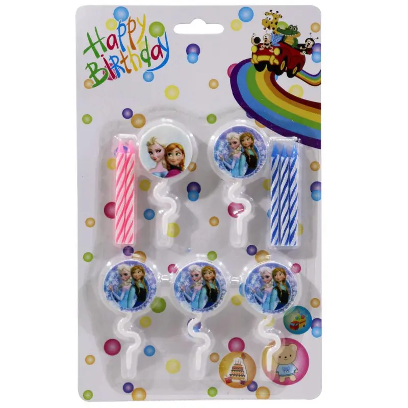 Birthday - Candles with Holders ( 5 Pcs)Frozen