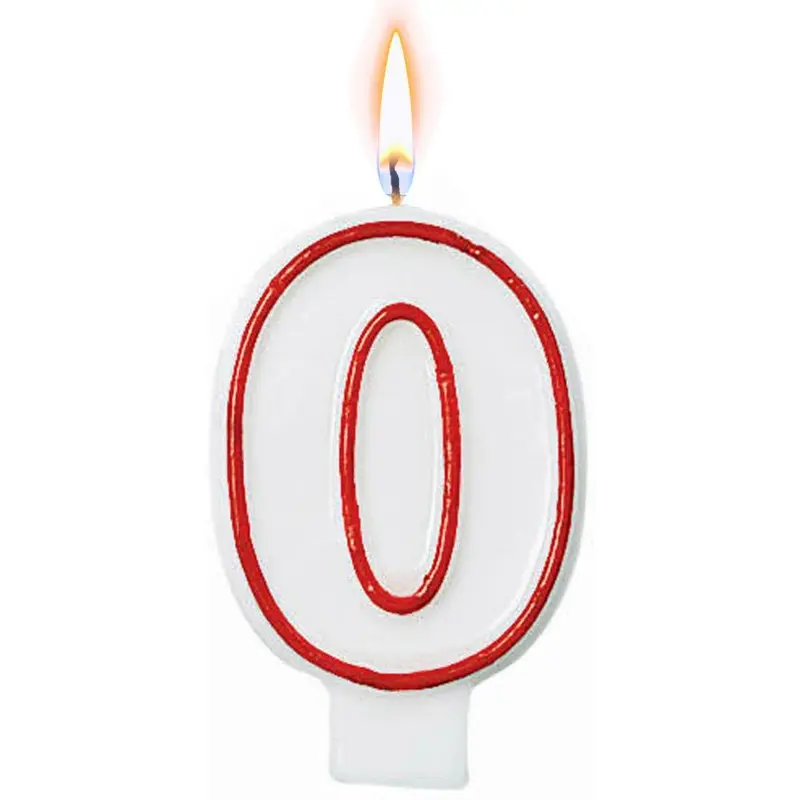 Birthday Numbers Candle  / I-1160 / Red