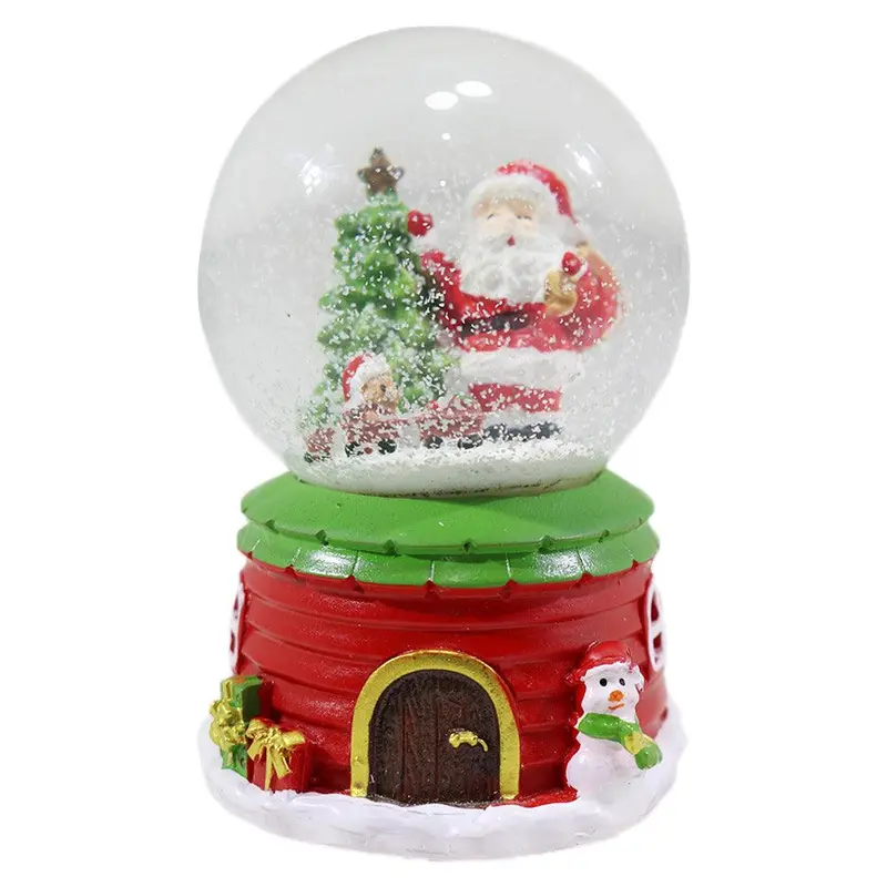Christmas Crystal Musical Light Up Ball Snow/ Q-1142 / 8145 / 368145Santa / A
