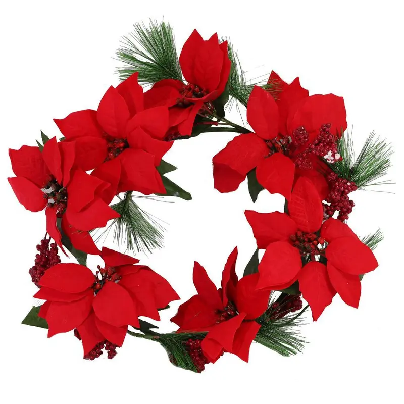 Christmas Flower Wreath 28 cm
