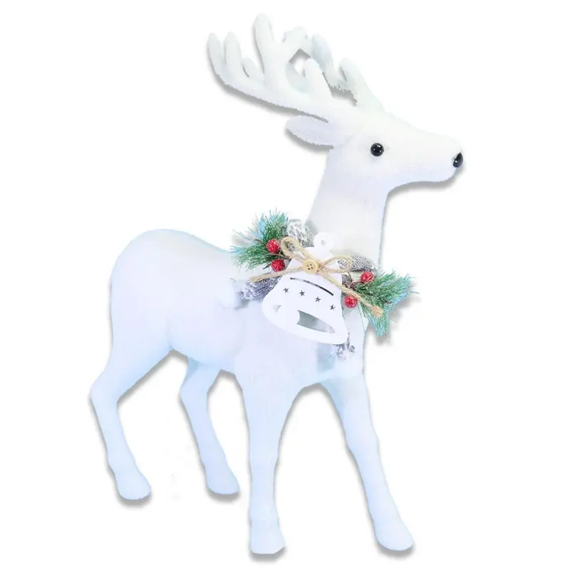 Christmas Foam Standing Gazelle With Grey Scarf / Q-762