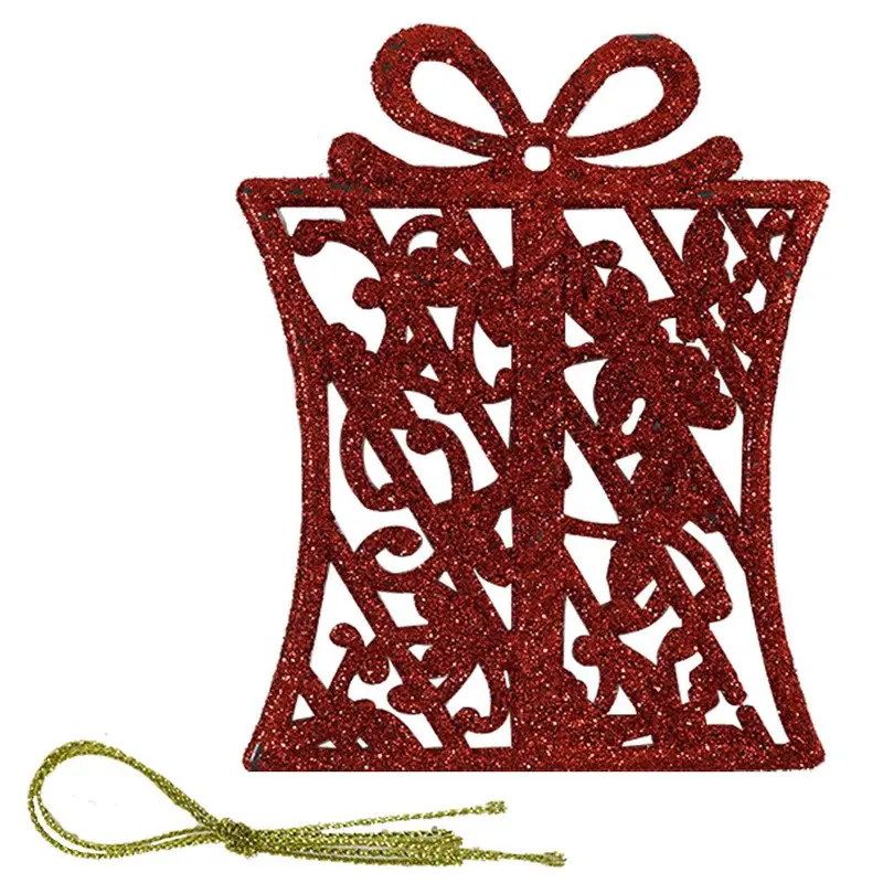 Christmas Glitter Gift Box Tree Decoration (2 Pcs)