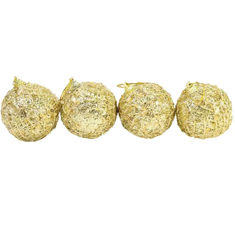Christmas Gold Balls Tree Decoration Set (4 Pcs) / 0429