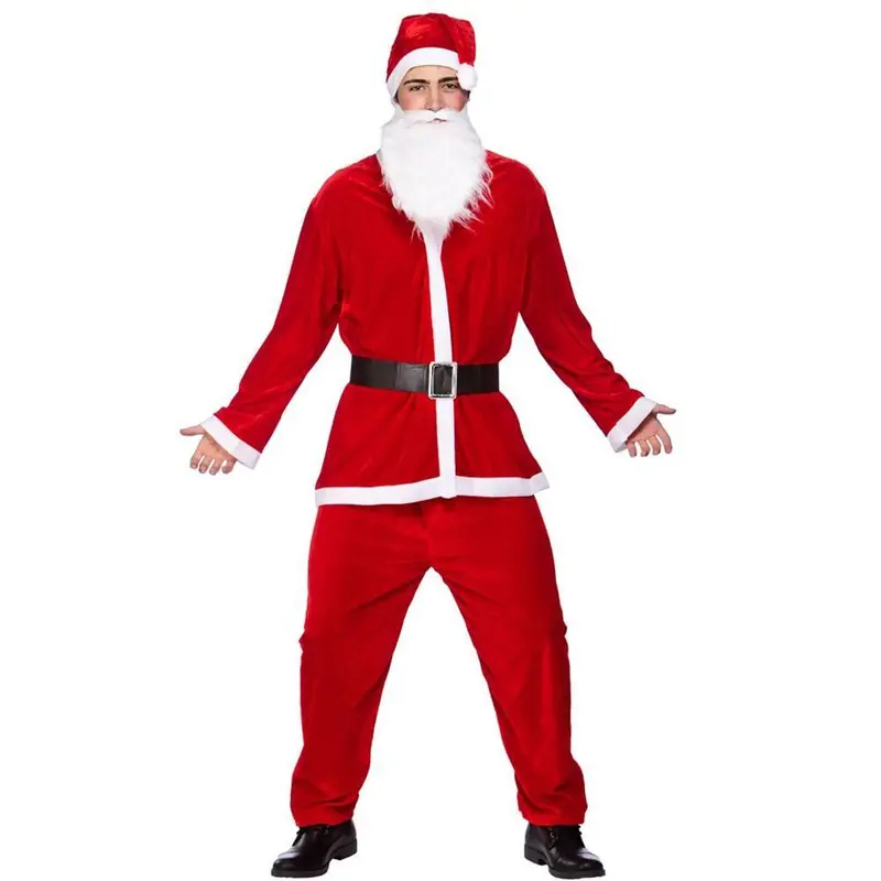 Christmas Man Velvet Bordo Costume / C-116