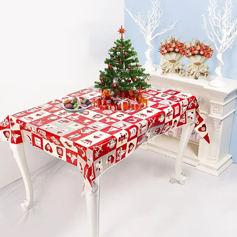 Christmas Table Cover 140 x 265 cmBeige