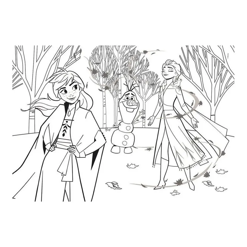 Clementoni  Puzzle double face coloring frozen 2