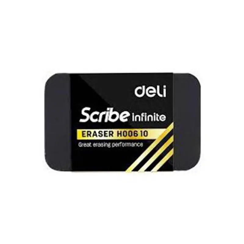 Deli H00610 Scribe Eraser 4.6 x 3 x 1 cm Black