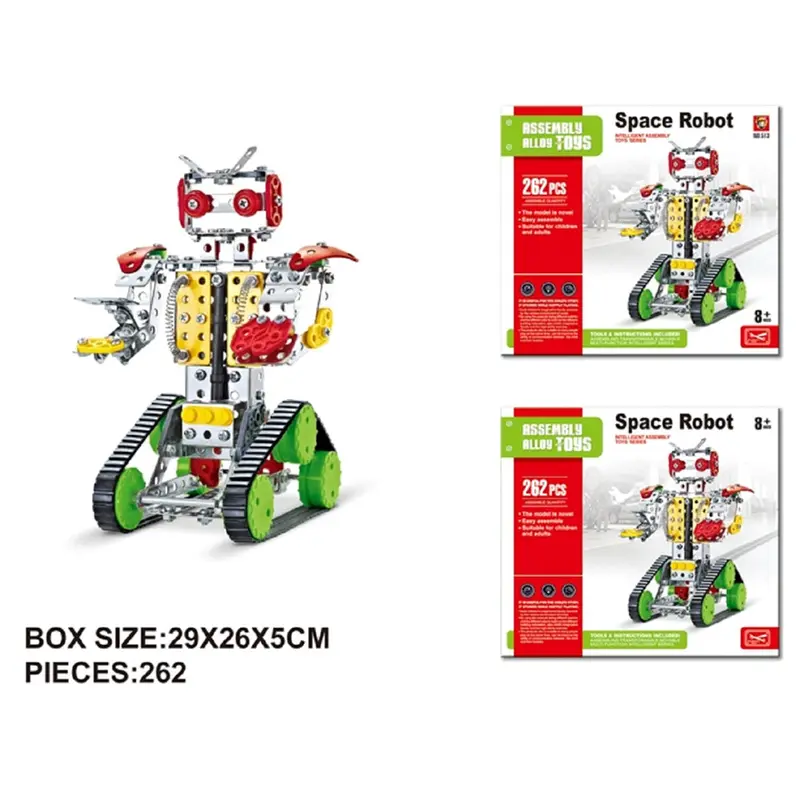 Metal Block Construction Car Model Robot Building Set - Educational Toy