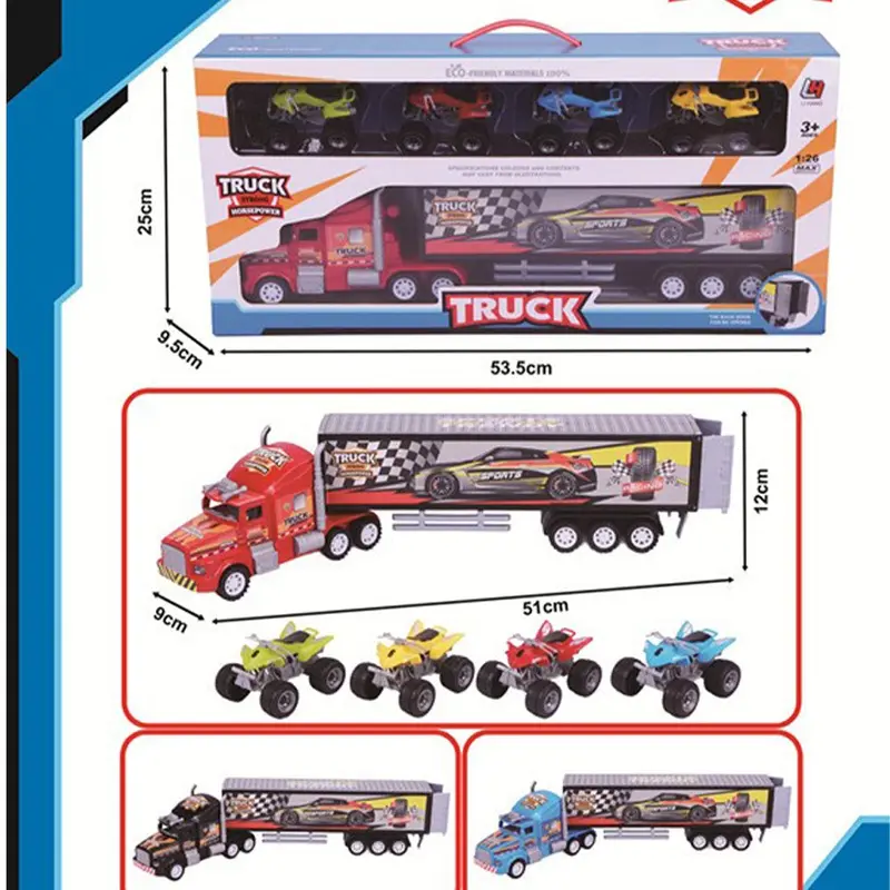 Monster Truck Transporter With Monster MachinesBlack