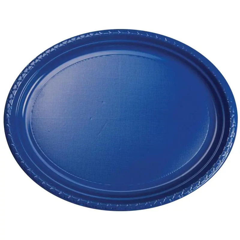 Oval Plastic Plate (6Pcs) N-534/C-729Navy