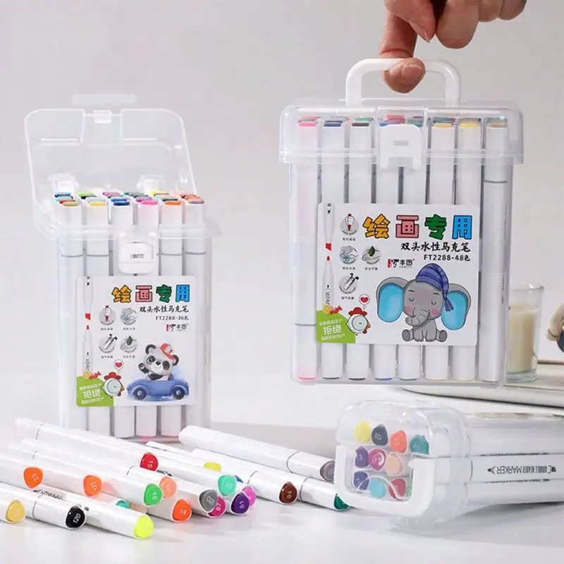 portable Double-headed marker pen Food grade water-based marker pen 24 pcs
