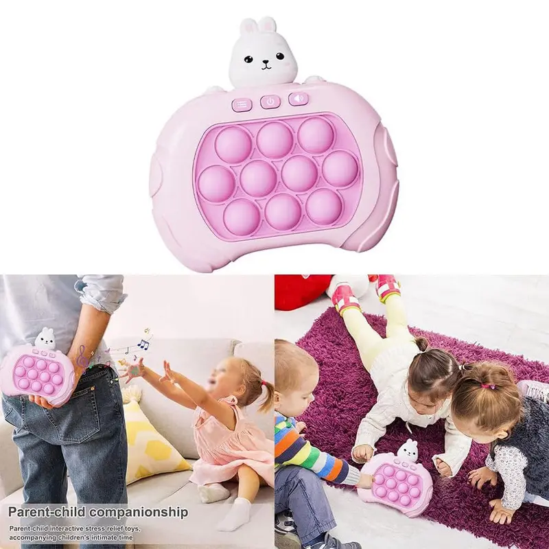 Quick Push Game Bubble Poppers Fidget Toy Electronic push game console Toy Fidget Toy Animal Shaped Gift for Kids / C-622Rabbit