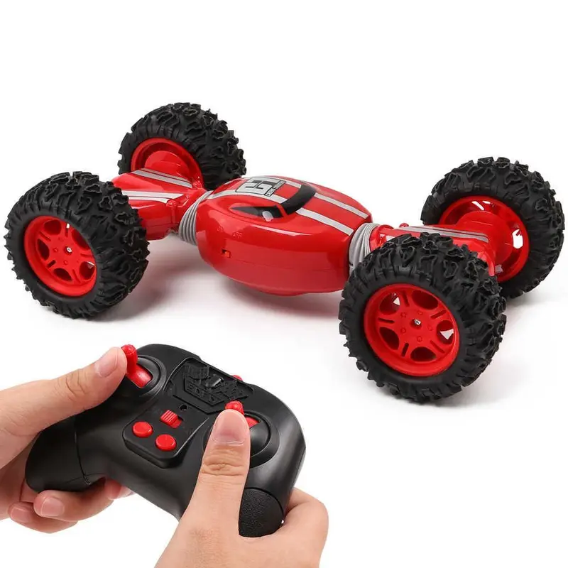 RC Car 4WD Double-sided 2.4GHz One Key Transformation All-terrain Vehicle Varanid Climbing Car Remote Control TruckRed