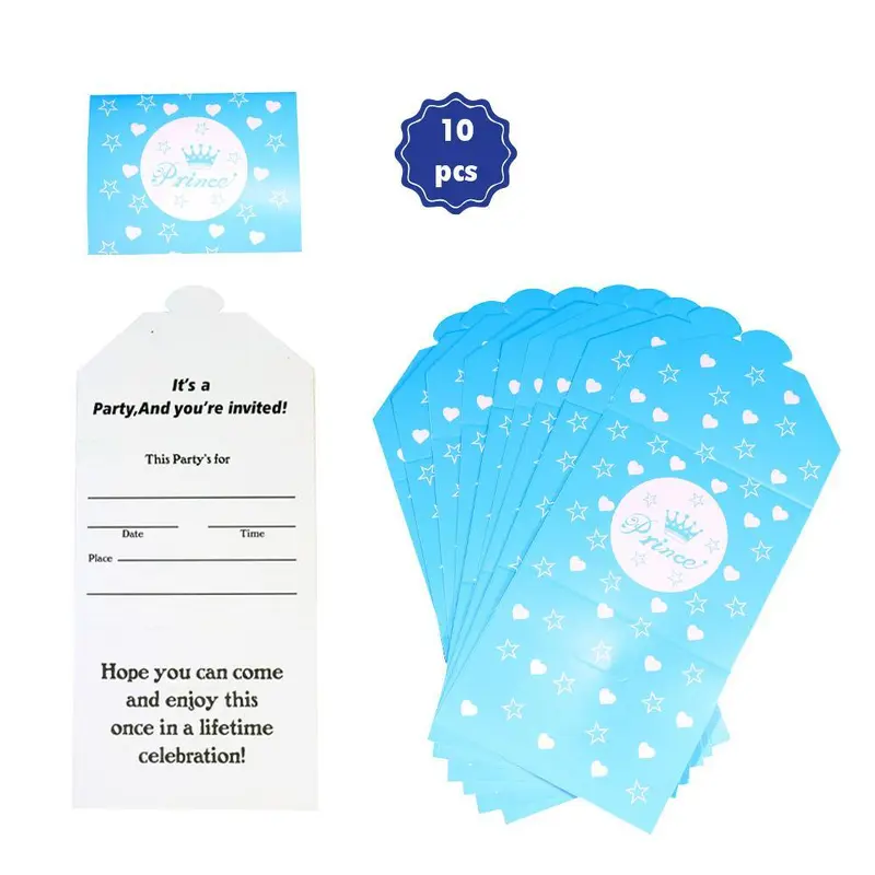 Royal Prince- Invitation Cards (10 pcs) /AB-116