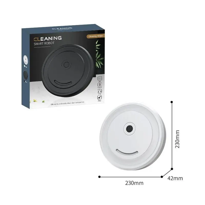Smart Robot Vacuum Cleaner with Wet/Dry Mop Function Battery OperatedBlack