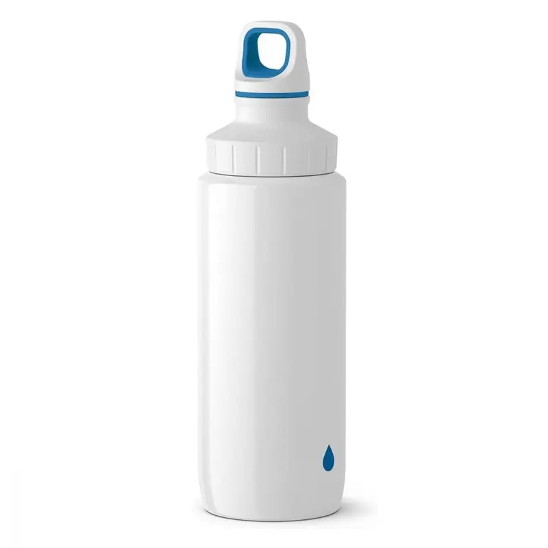 Tefal Drink 2 Go Light Steel Drop Blue Drinking Bottle Screw Lid 600 ml / K3194312