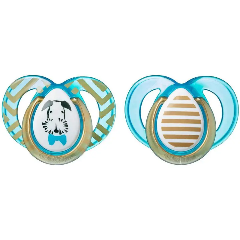 Tommee Tippee 2 Fashion Pacifiers 6-18 Months Boy / 4909