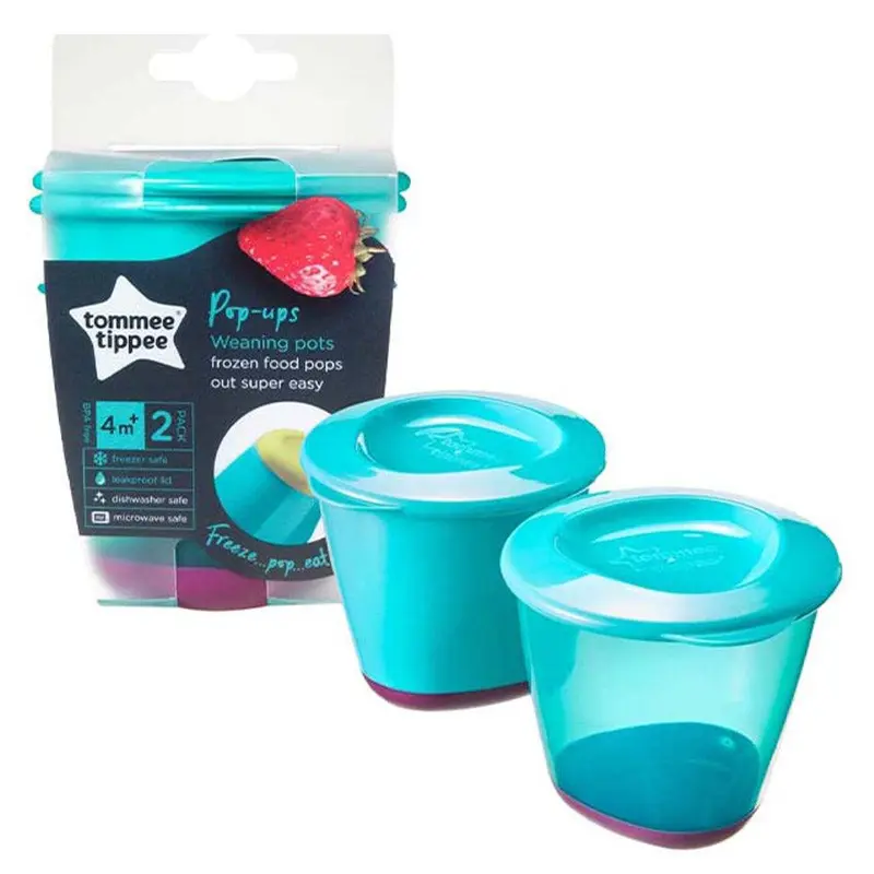 Tommee Tippee 446502 Pop Up Weaning Pots x2 4m 
