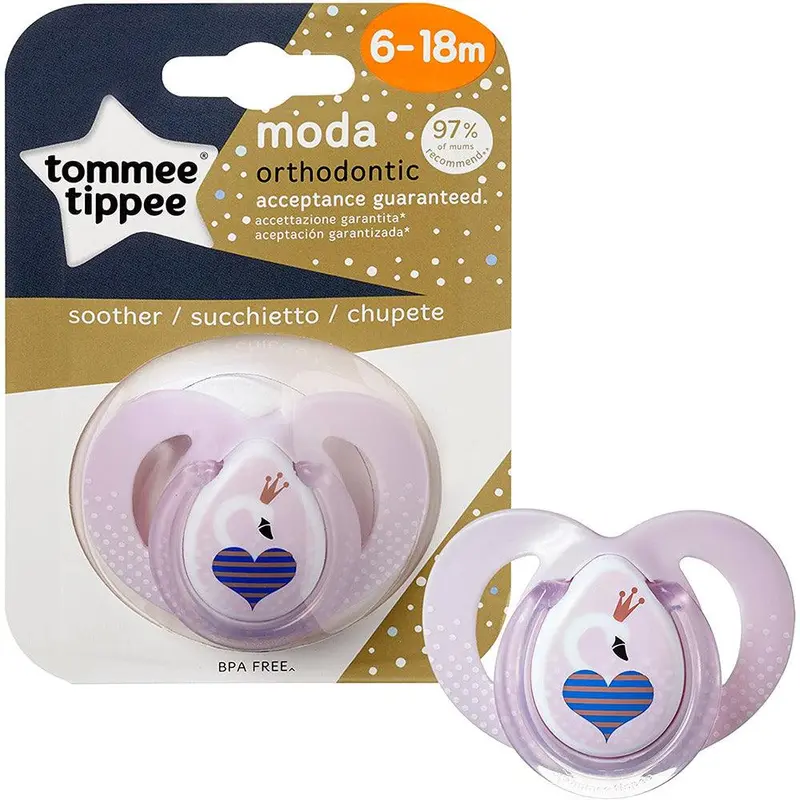 Tommee Tippee MODA Soother, 6 to 18 Months Pink /3889