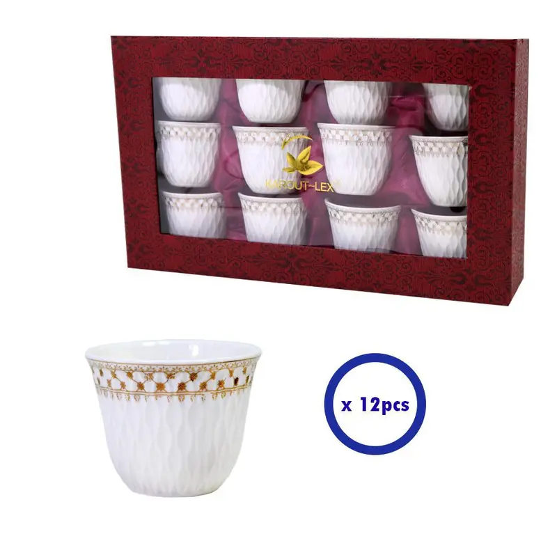 Traditional Arabic Porcelain Coffee 12 Pcs Set