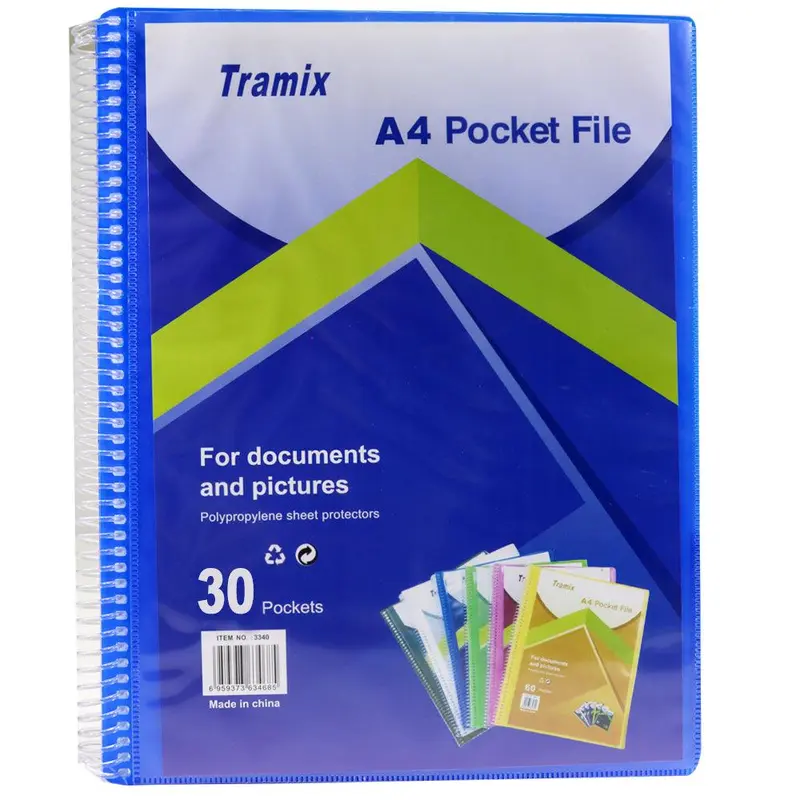 Tramix A4 Pocket File 30 Pockets / 3330Blue